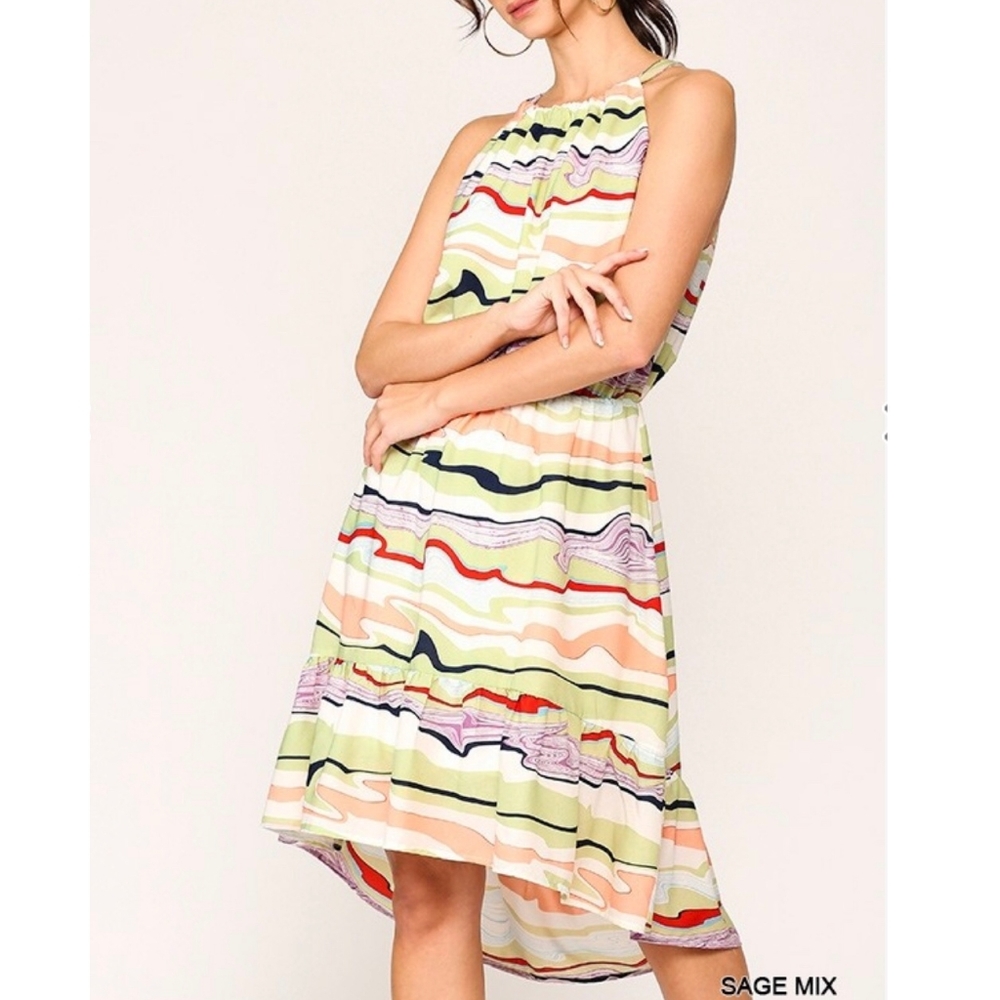 Gigio Chic Halter Top Ruffle Tiered Dress - Picture 6 of 7
